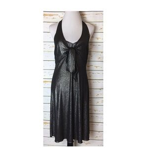 Spense Black Shimmer Halter Dress Size 10